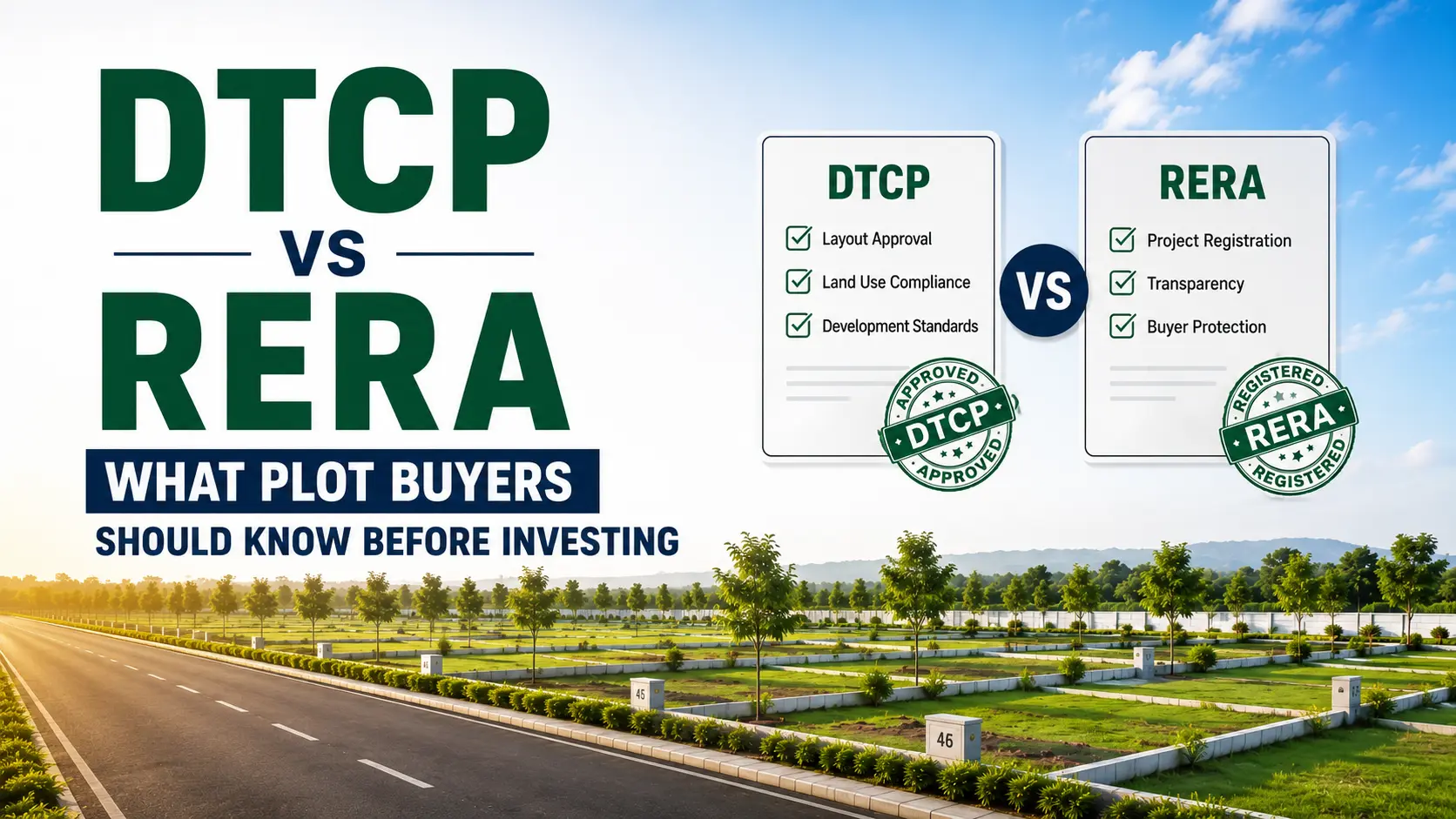 DTCP vs RERA guide for plot buyers before investing