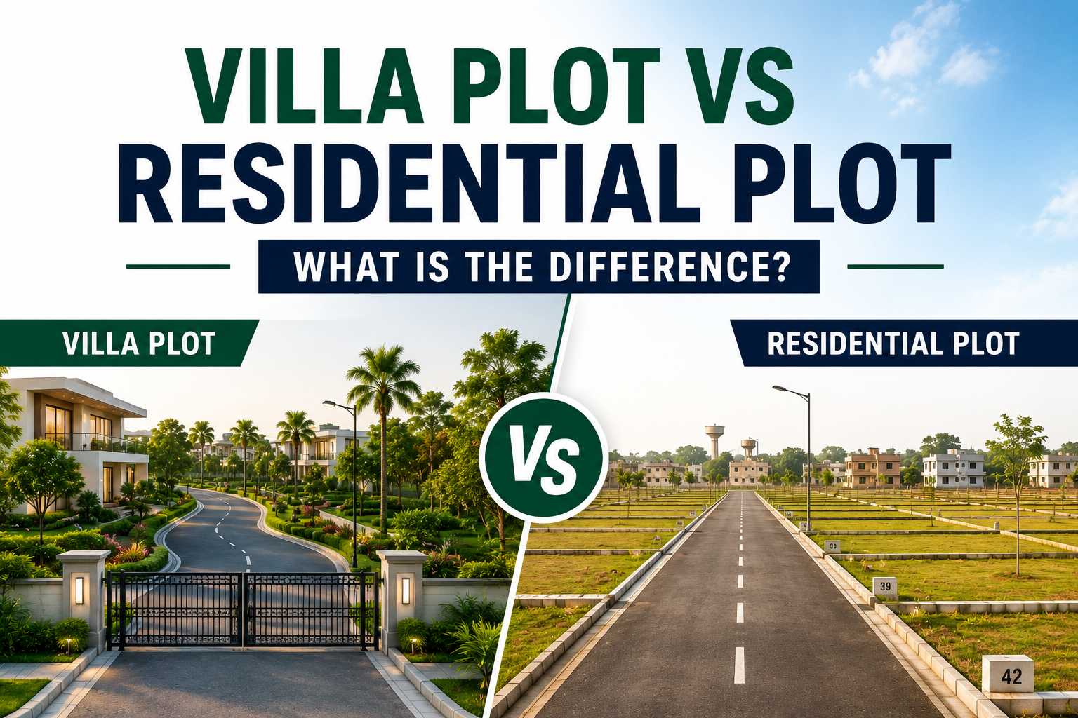 Villa plot vs residential plot difference for land buyers